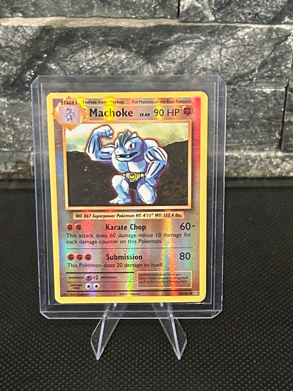 Pokemon‎ Vintage Machoke 58/108 Reverse Holo Card from XY Evolutions (2016) M/NM